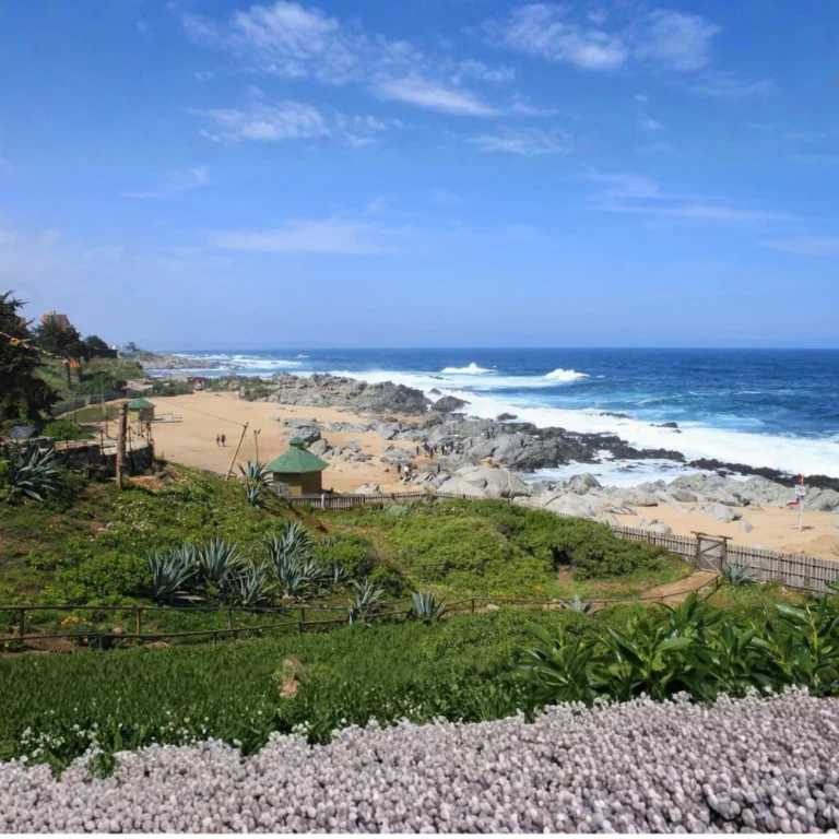 Playa cercana a las cabañas en El Tabo